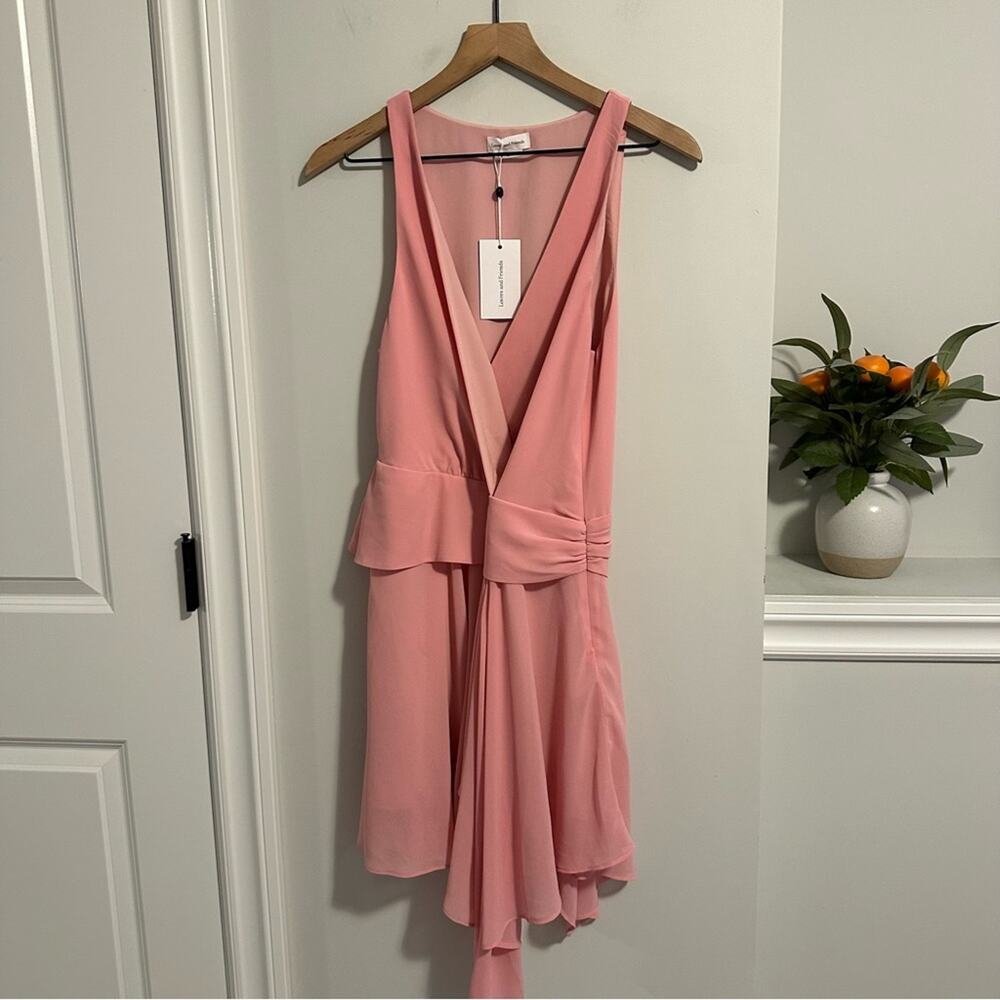 NWT Lovers and Friends Pink Asymmetric Mini Dress Medium - Picture 8 of 12